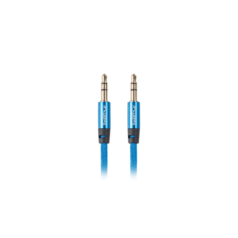 Аудио кабел LANBERG, Stereo Mini Jack 3.5mm 3-pin M/M 3m Blue - CA-MJMJ-10CU-0030-BL - 2