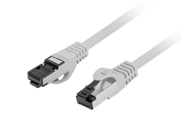 Patch cord кабел LANBERG CAT.8.1 S/FTP, 3m, RJ-45, Grey - PCF8-10CU-0300-S - 1