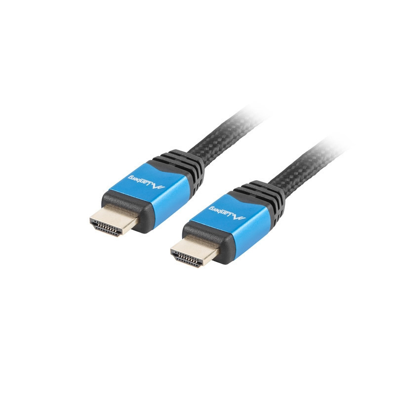 HDMI кабел Lanberg, 2.0 M/M 1m Black - CA-HDMI-20CU-0010-BL - 1