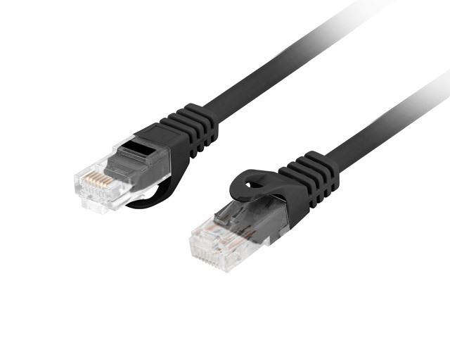 Мрежов кабел Lanberg PCU6-10CU-1000-BK, Cat. 6 UTP, 10m, RJ-45, Black - PCU6-10CU-1000-BK - 1