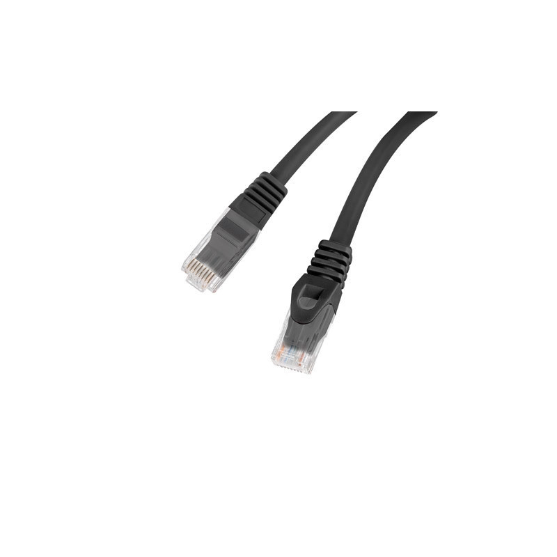 Мрежов кабел Lanberg PCU6-10CU-1000-BK, Cat. 6 UTP, 10m, RJ-45, Black - PCU6-10CU-1000-BK - 2