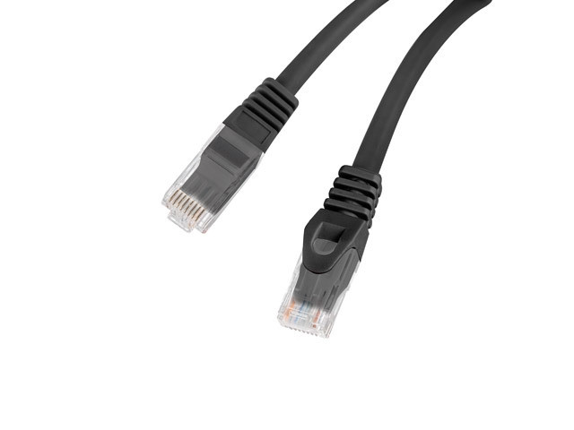 Мрежов кабел Lanberg PCU6-10CU-1000-BK, Cat. 6 UTP, 10m, RJ-45, Black - PCU6-10CU-1000-BK - 2