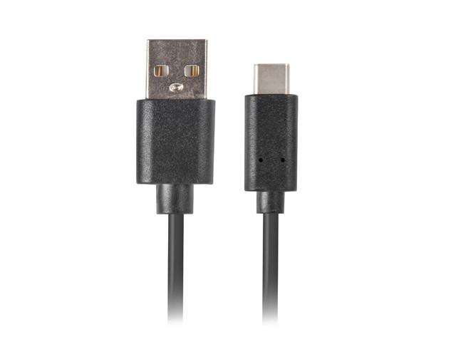USB кабел LANBERG, USB-C 2.0 (M) → USB-A 2.0 (M) 0.5m черен - CA-USBO-10CU-0005-BK - 2
