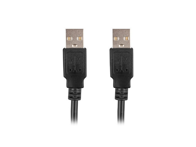 Кабел Lanberg USB-A M/M 2.0, 1.8m, черен - CA-USBA-20CU-0018-BK - 2