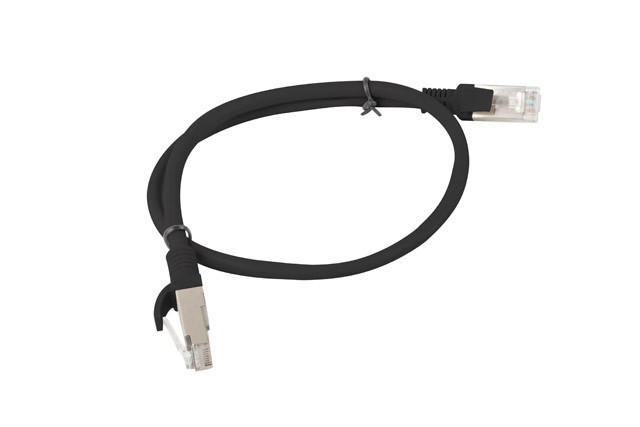 Кабел LANBERG Patch Cord CAT.6, 0.5m RJ-45 UTP Black - PCU6-10CC-0050-BK - 2