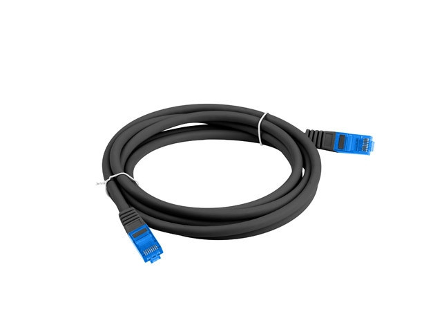 Пач кабел Lanberg CAT.6A S/FTP LSZH CCA, 0.5m, Black - PCF6A-10CC-0050-BK - 2