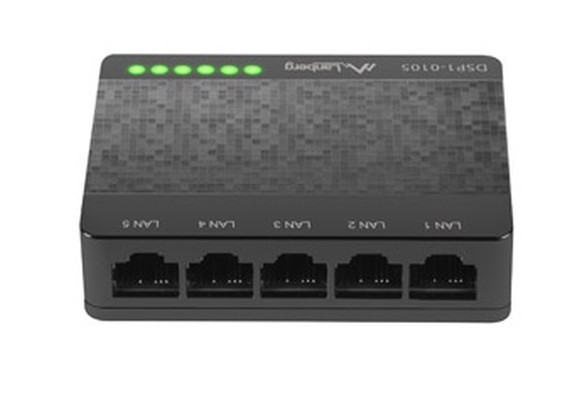 Комутатор Lanberg DSP1-0105, 5-портов 100 Mbps, Unmanaged - DSP1-0105 - 1