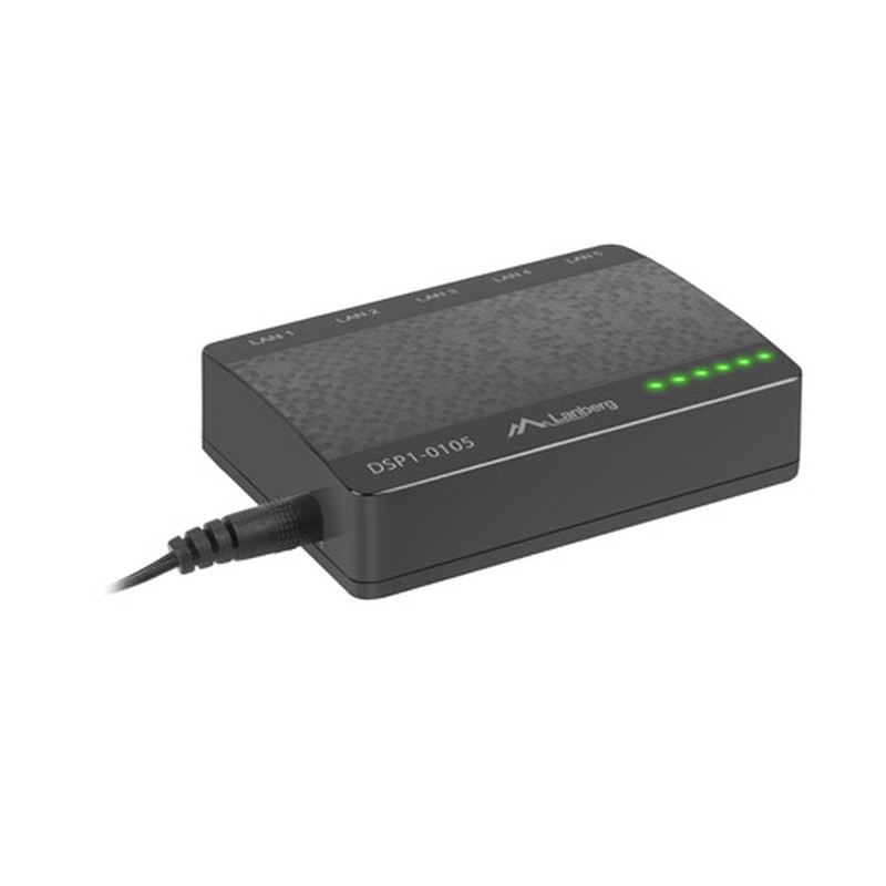 Комутатор Lanberg DSP1-0105, 5-портов 100 Mbps, Unmanaged - DSP1-0105 - 2