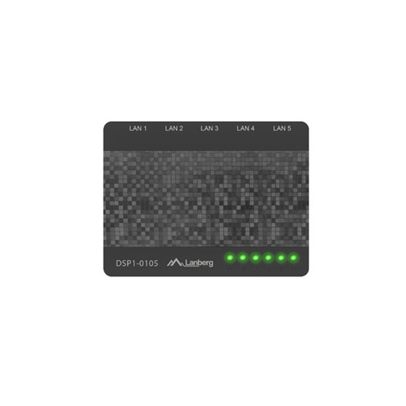 Комутатор Lanberg DSP1-0105, 5-портов 100 Mbps, Unmanaged - DSP1-0105 - 4