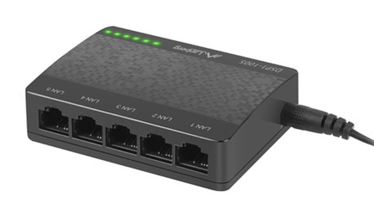 Комутатор Lanberg DSP1-1005, 5-портов Fast Ethernet, 10 Gbps пропускателна способност - 1