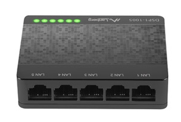 Комутатор Lanberg DSP1-1005, 5-портов Fast Ethernet, 10 Gbps пропускателна способност - 3