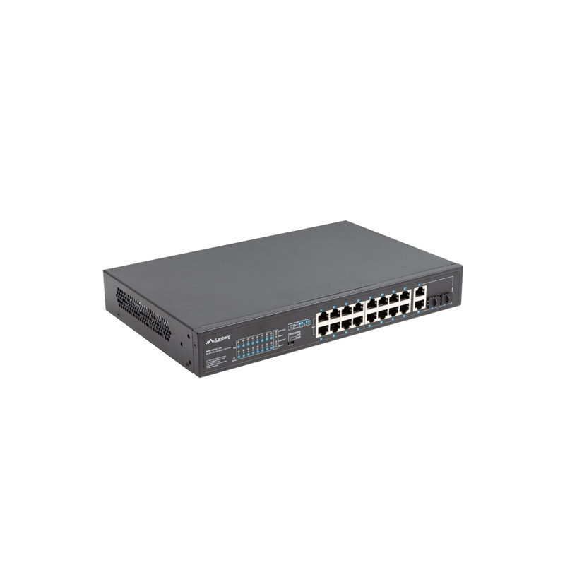 Комутатор Lanberg RSFE-16P-2C-150, 16x 100Mb PoE+/2x 1Gb Uplink/1x SFP, 150W - 7