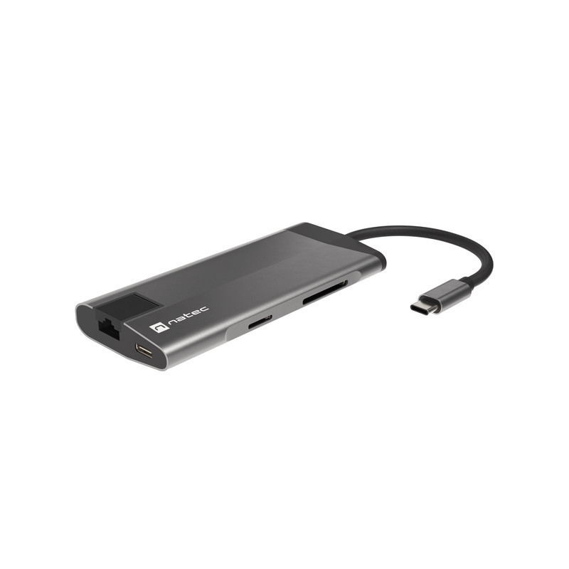 Докинг станция NATEC Fowler Plus, USB 3.0 HUB, HDMI 4K, USB-C PD 100W, RJ45, SD/MicroSD - NMP-1690 - 3