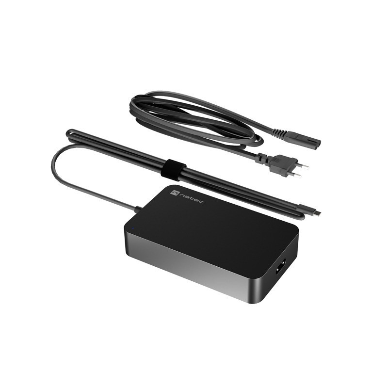Универсално зарядно за лаптоп Natec Grayling, 90W USB-C за лаптопи/таблети/телефони - NZU-2035 - 3