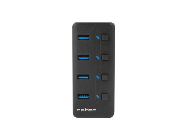 USB хъб Natec Mantis 2, 4 порта USB 3.0 Type-A, захранване USB-B 230V - NHU-1557 - 3
