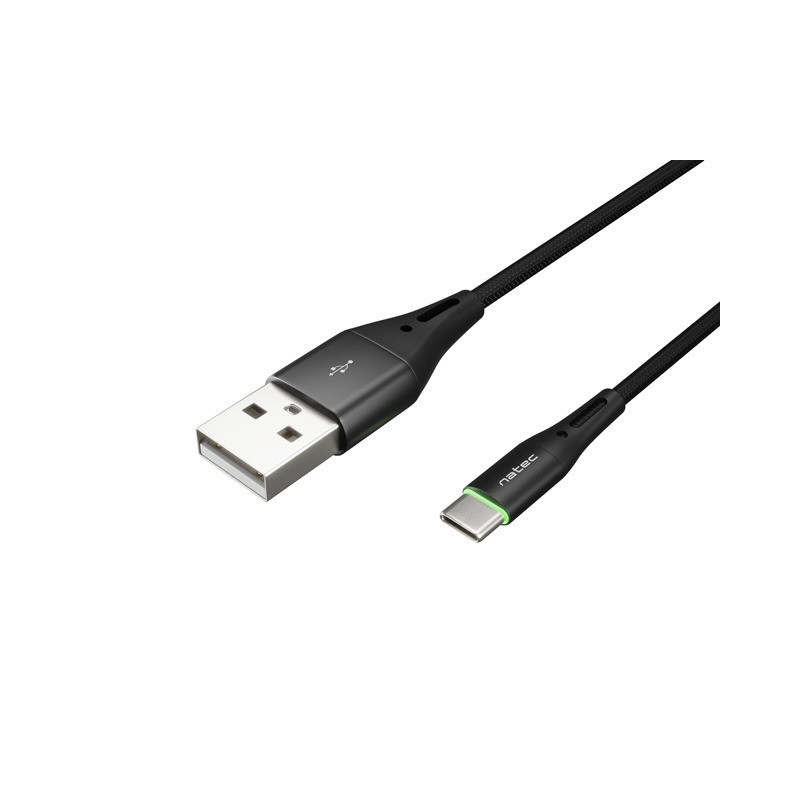Кабел Natec USB-C към USB-A, 1m, Черен - NKA-1957 - 1