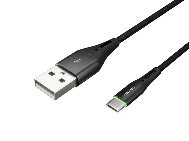 Кабел Natec USB-C към USB-A, 1m, Черен - NKA-1957 - 1