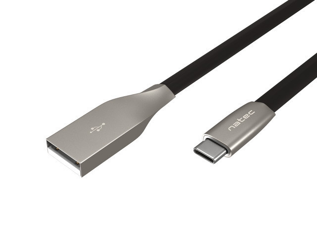 Кабел Natec USB-C към USB-A, 1m, Black - NKA-1954 - 1