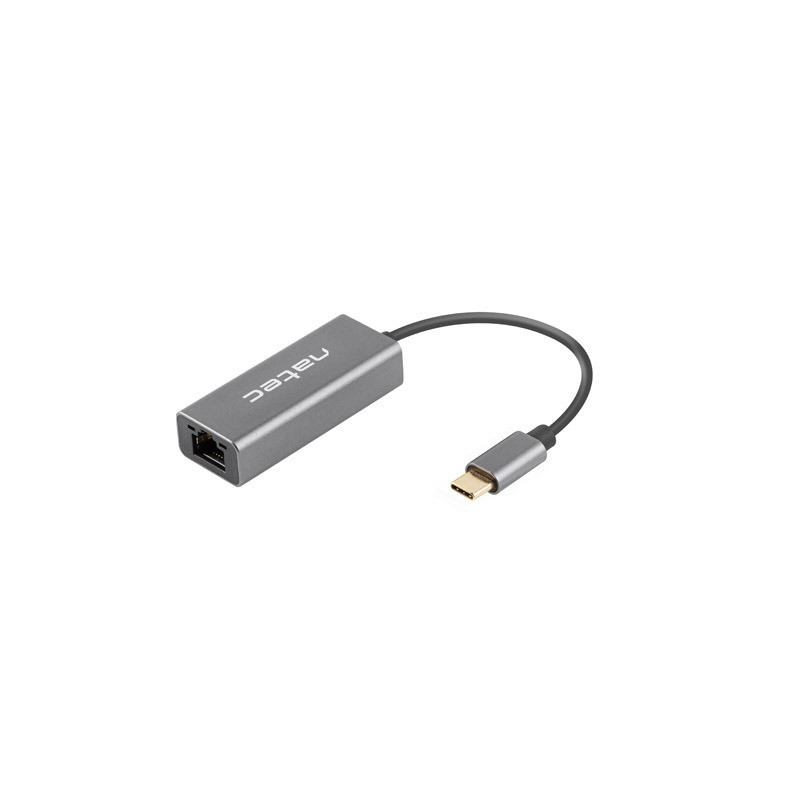 Мрежов адаптер NATEC Cricket, USB-C 3.1 към RJ45 1Gbps, 15cm кабел - NNC-1925 - 1
