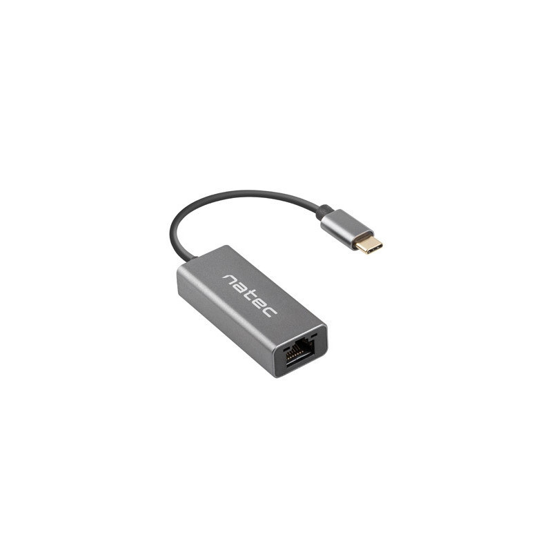 Мрежов адаптер NATEC Cricket, USB-C 3.1 към RJ45 1Gbps, 15cm кабел - NNC-1925 - 2