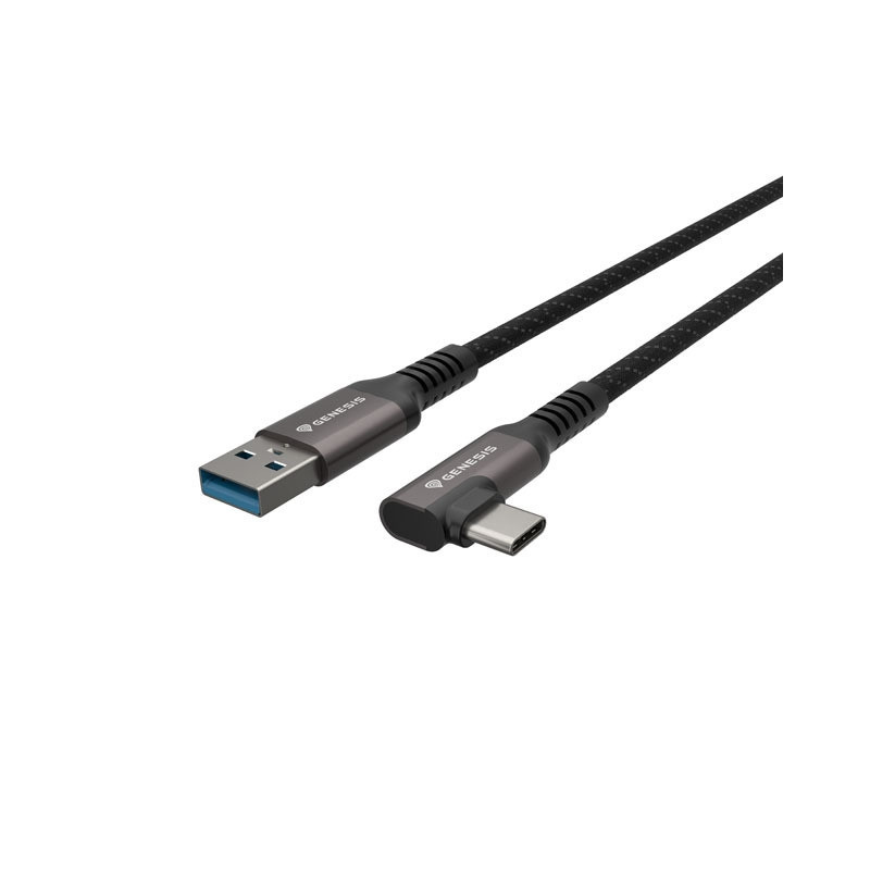 Кабел Genesis USB-C към USB-A, 3м, 5Gb/s, PD 15W, Черен - NVC-2220 - 2
