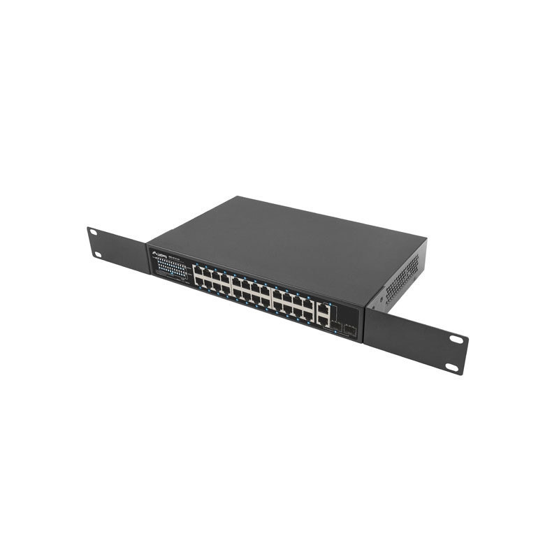 Мрежов комутатор Lanberg, 24x 100Mbps PoE+/2x SFP Gigabit, 360W, Rack 19" - RSFE-24P-2C-360 - 6