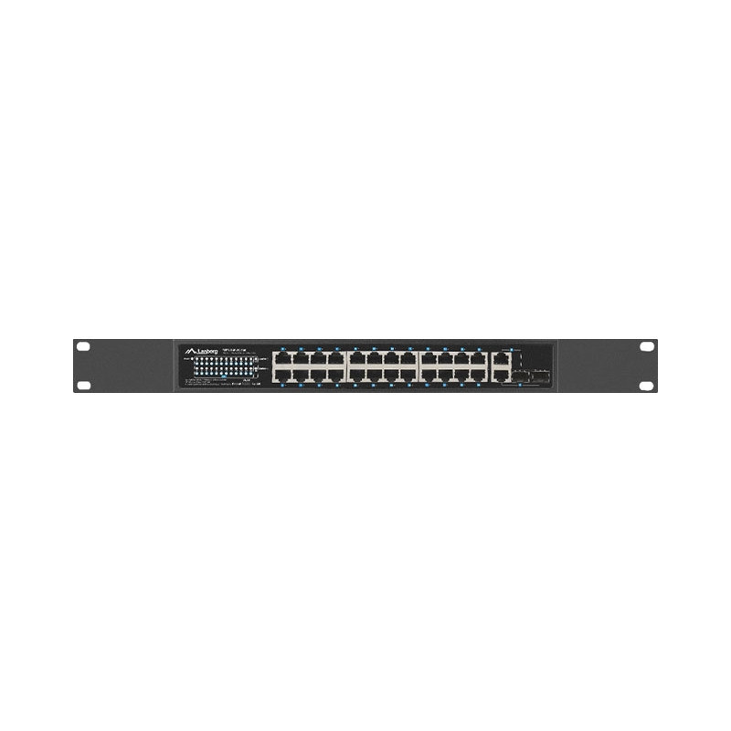 Мрежов комутатор Lanberg, 24x 100Mbps PoE+/2x SFP Gigabit, 360W, Rack 19" - RSFE-24P-2C-360 - 7