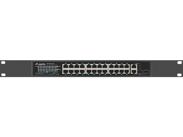 Мрежов комутатор Lanberg RSFE-24P-2C-250, 24x 100MB PoE+/2x SFP Combo, Rack 19", 250W - 4