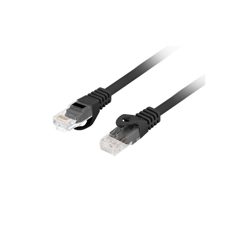 Патч кабел Lanberg CAT.6 UTP LSZH, 1.5m RJ-45 Black - PCU6-10CU-0150-BK - 1