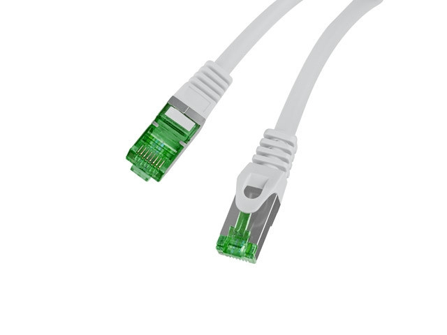 Patch cord Lanberg CAT.7 S/FTP LSZH CU, 1m, RJ-45, Grey - PCF7-10CU-0100-S - 2