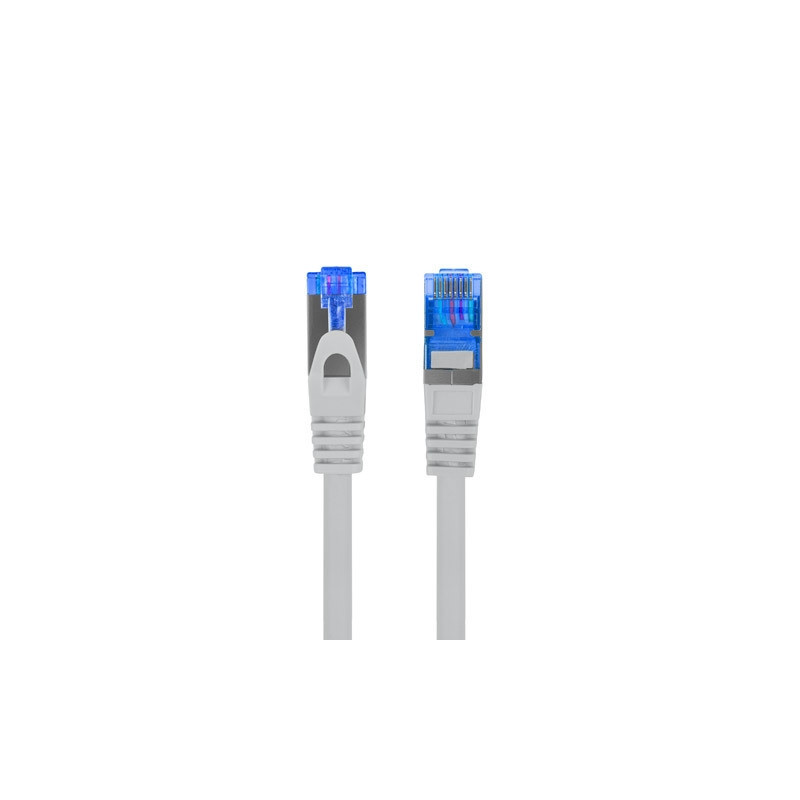 Patch кабел LANBERG Cat. 6A S/FTP LSZH CCA, 0.5m, RJ-45, Grey - PCF6A-10CC-0050-S - 2