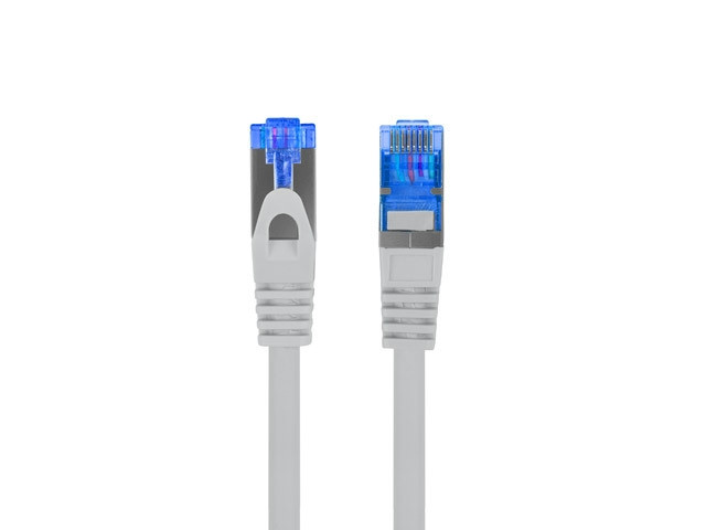 Patch кабел LANBERG Cat. 6A S/FTP LSZH CCA, 0.5m, RJ-45, Grey - PCF6A-10CC-0050-S - 2
