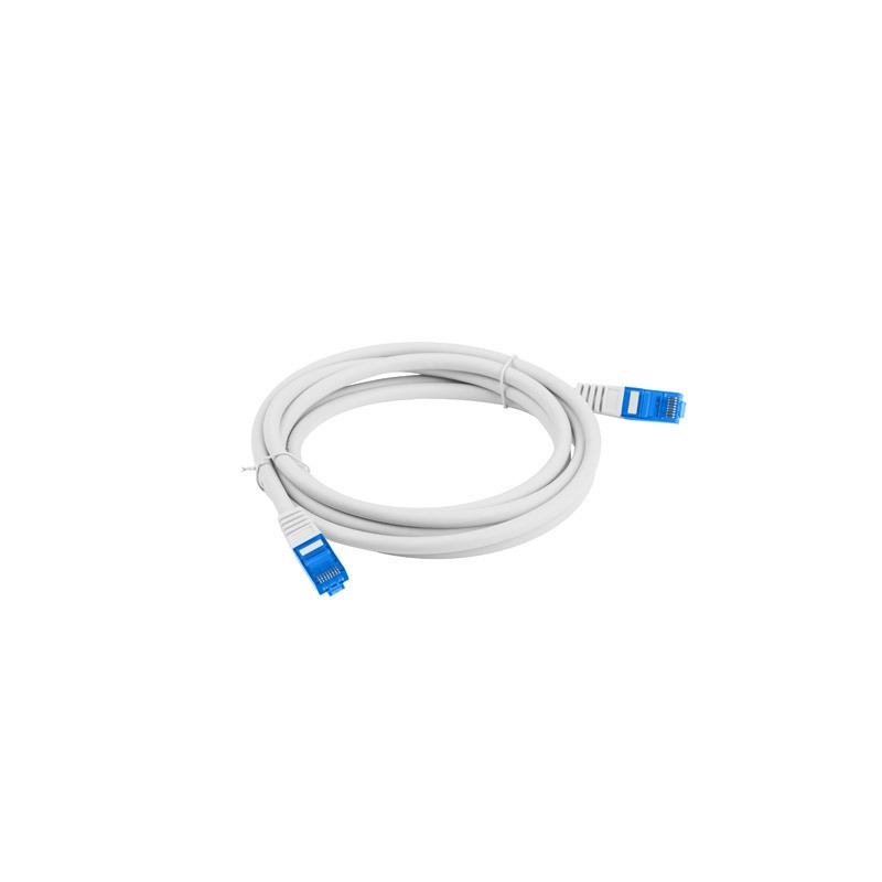 Patch кабел LANBERG Cat. 6A S/FTP LSZH CCA, 0.5m, RJ-45, Grey - PCF6A-10CC-0050-S - 3
