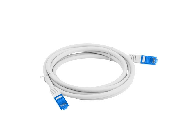 Patch кабел LANBERG Cat. 6A S/FTP LSZH CCA, 0.5m, RJ-45, Grey - PCF6A-10CC-0050-S - 3