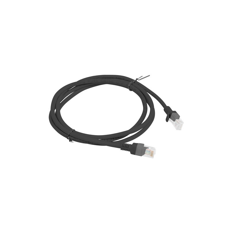 Кабел Lanberg Patch Cord Cat.6 UTP, 1.5m, RJ-45, черен - PCU6-10CC-0150-BK - 2