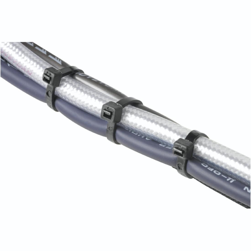 Кабелни връзки HAMA, 100/150/200 mm, черни, 150 броя - 221002 - 2