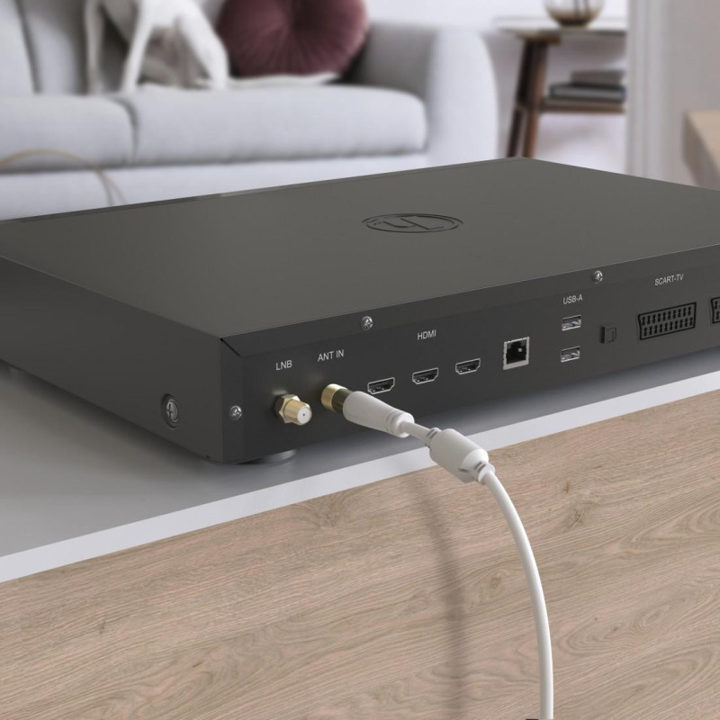 Коаксиален антенен кабел HAMA, 3 м, тройно екраниран, 75Ω, RF мъжко/женско - 205247 - 8