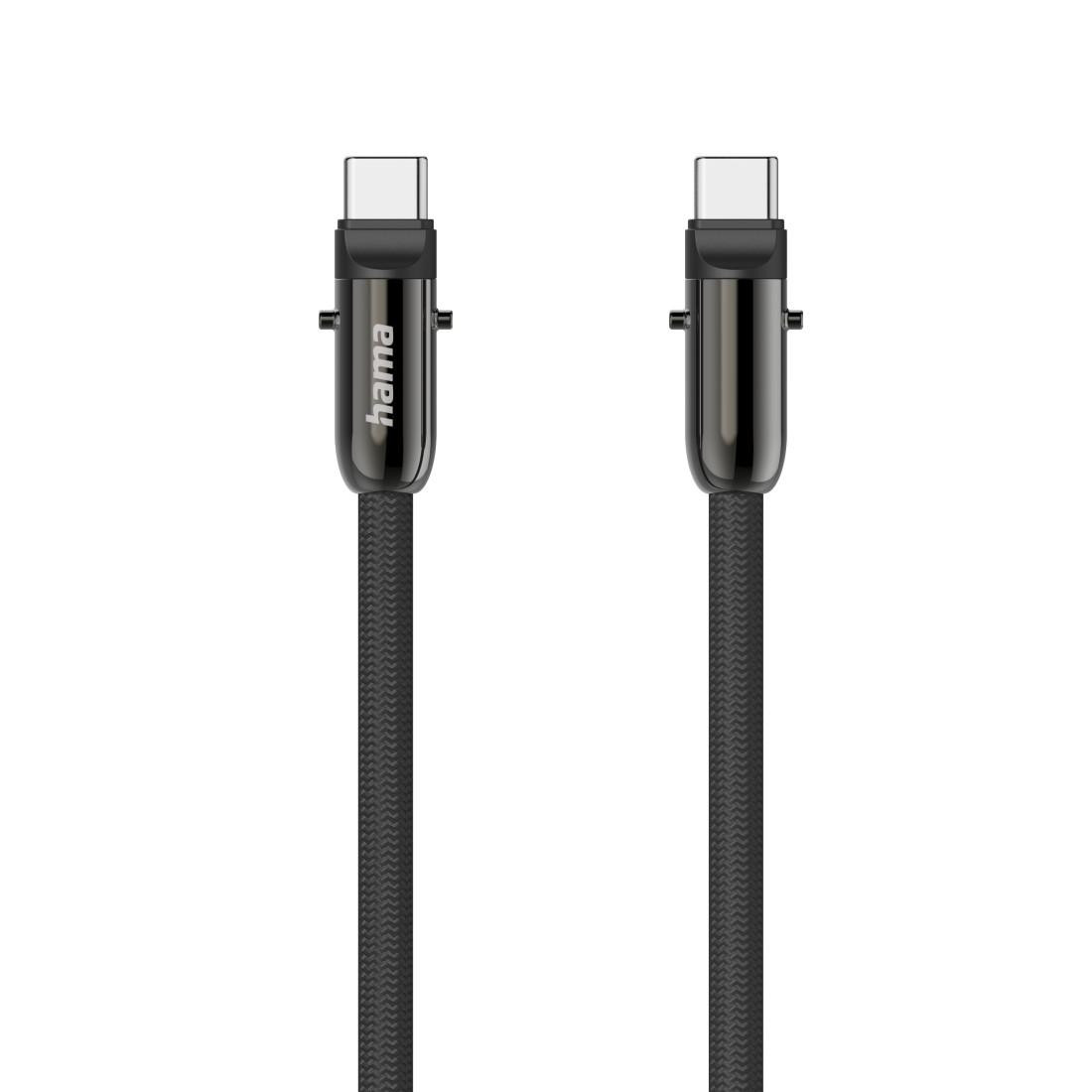 USB-C кабел HAMA, 1.2м, 480 Mbit/s, Екраниран, Черен - 201751 - 1
