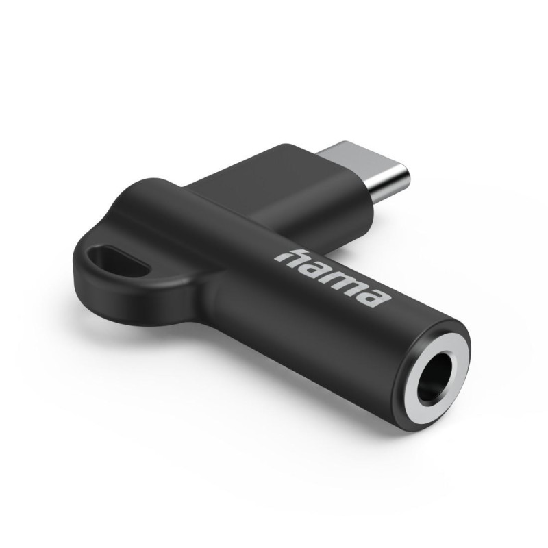 Адаптер Hama USB-C към 3.5mm Jack, Черен - 201701 - 2