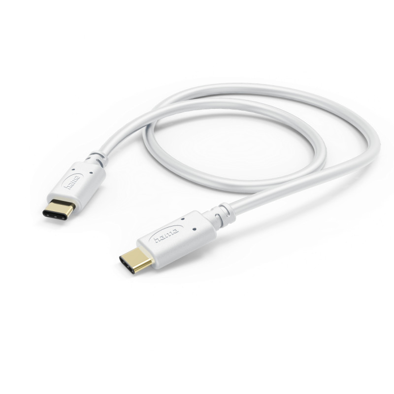 Кабел за зареждане HAMA, USB-C към USB-C, 1.5м, двойно екраниран, позлатени конектори - 201592 - 1