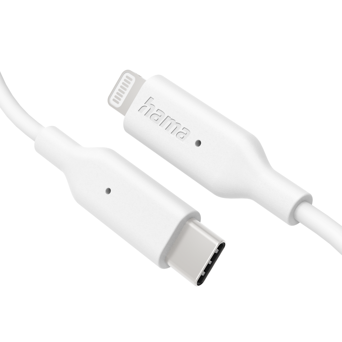 Кабел за зареждане HAMA, USB-C към Lightning, 1м, бял - 201598 - 2
