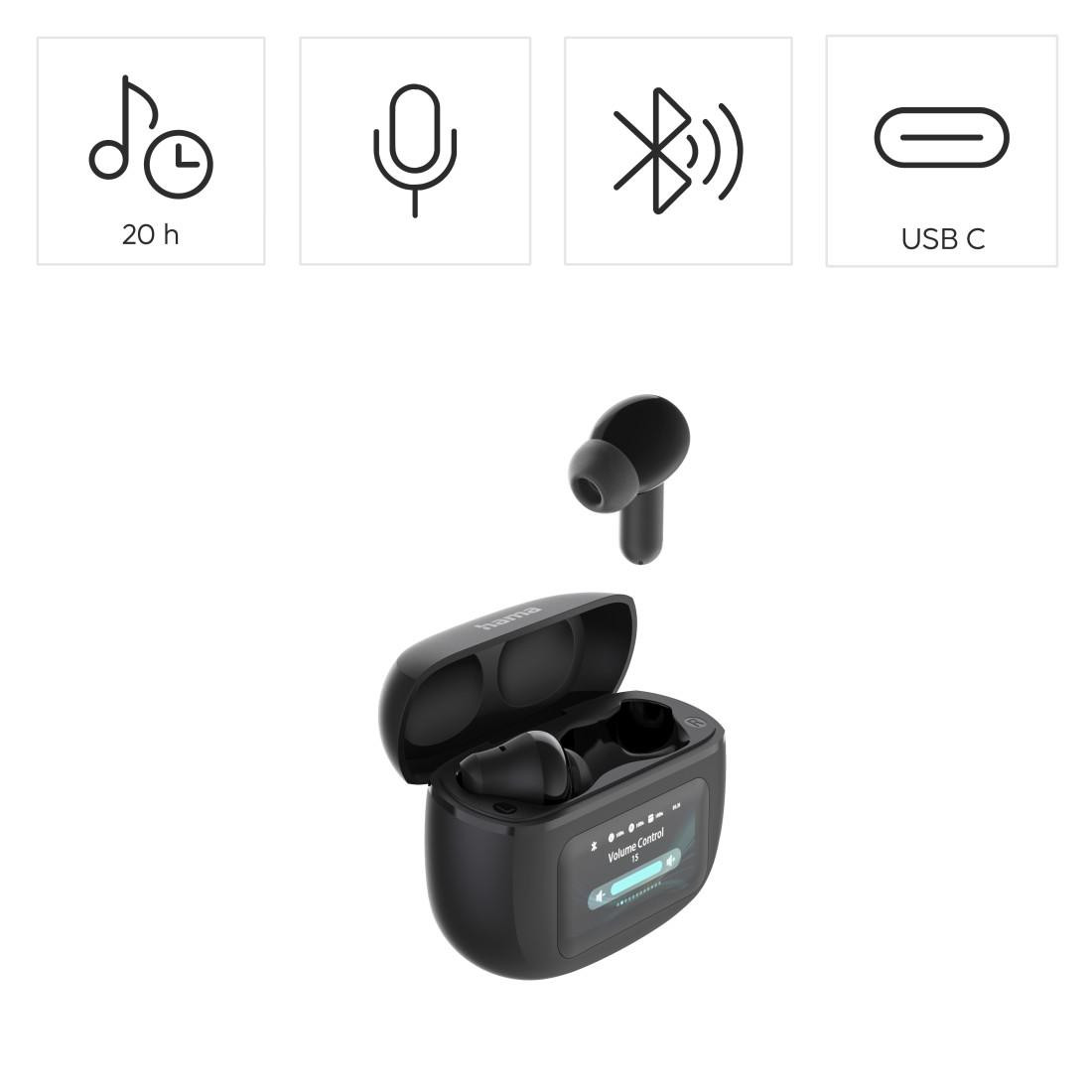 Bluetooth слушалки HAMA Spirit Touch, In-ear TWS, ANC, 5.4, черни - 221820 - 8