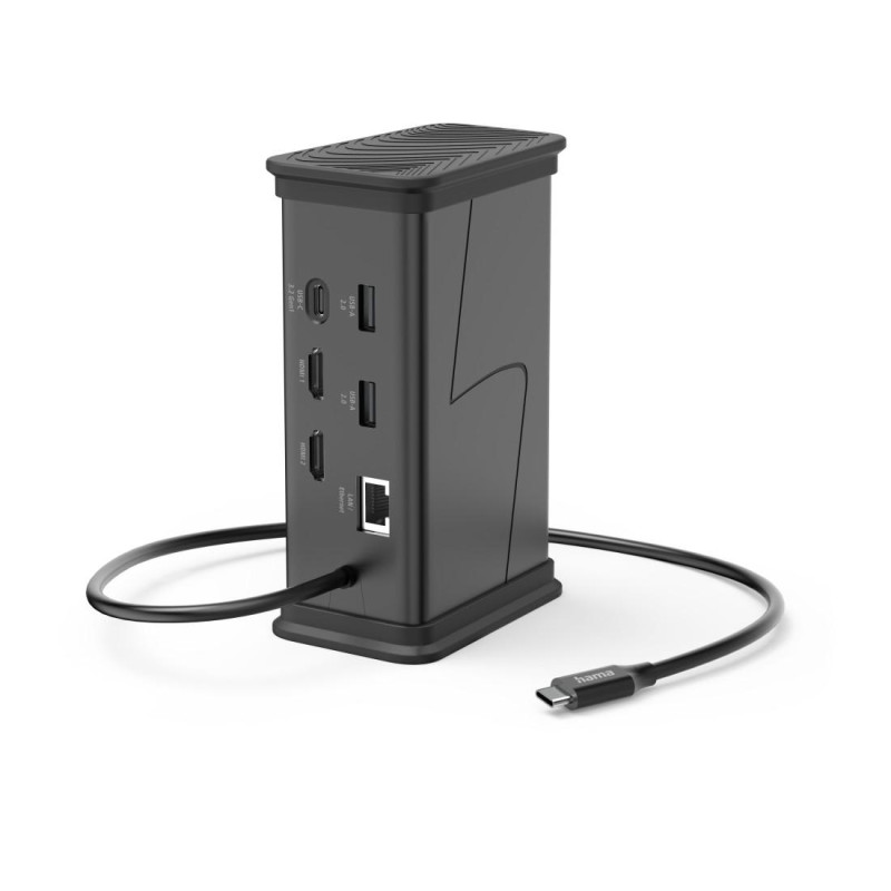 Докинг станция HAMA Connect2Office Black, 9 порта, 2x HDMI, USB-A, USB-C, LAN - 200150 - 1