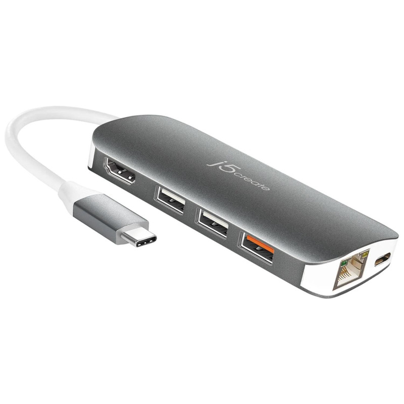 Докинг станция j5create JCD383, HDMI, RJ45, SD, microSD, USB, USB-C - JCD383 - 1
