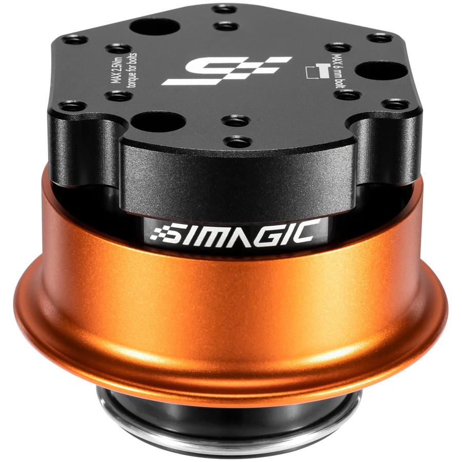 Адаптер за волани SIMAGIC Quick Release, USB, Черен/Оранжев - QR-A - 1