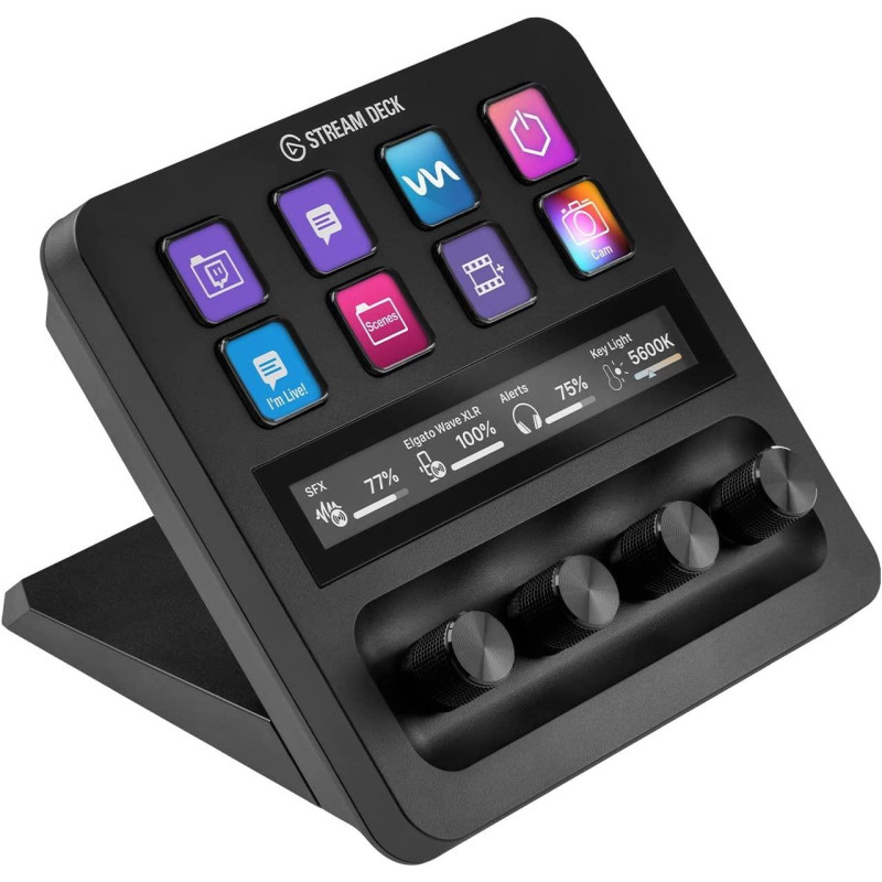 Контролер Elgato Stream Deck Plus, 8 LCD клавиша + 4 енкодера 360°, Touch панел, USB 2.0 - 10GBD9901 - 1