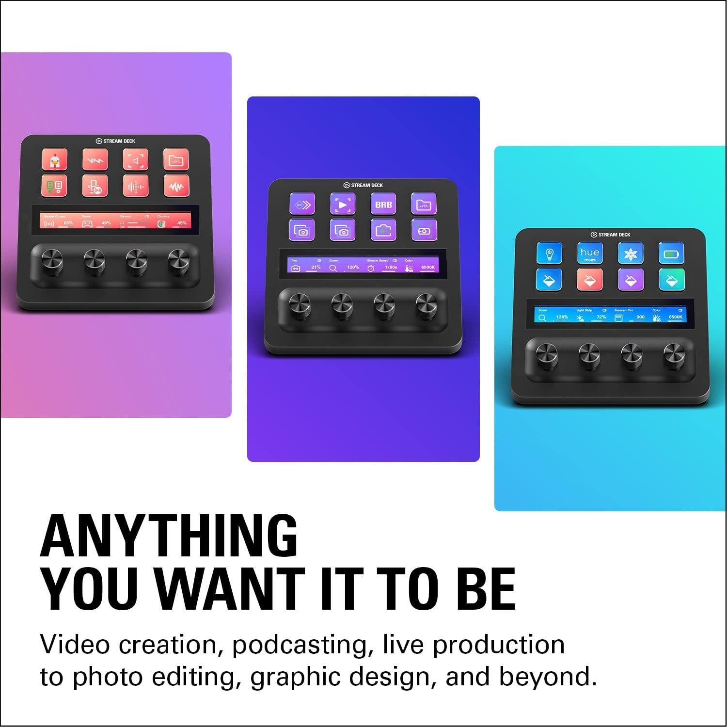 Контролер Elgato Stream Deck Plus, 8 LCD клавиша + 4 енкодера 360°, Touch панел, USB 2.0 - 10GBD9901 - 4