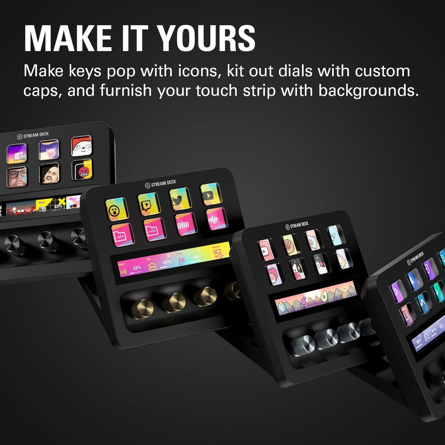 Контролер Elgato Stream Deck Plus, 8 LCD клавиша + 4 енкодера 360°, Touch панел, USB 2.0 - 10GBD9901 - 6