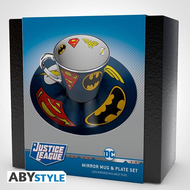 Комплект ABYSTYLE DC Comics, Чаша и подложка с емблеми - MMP002 - 2