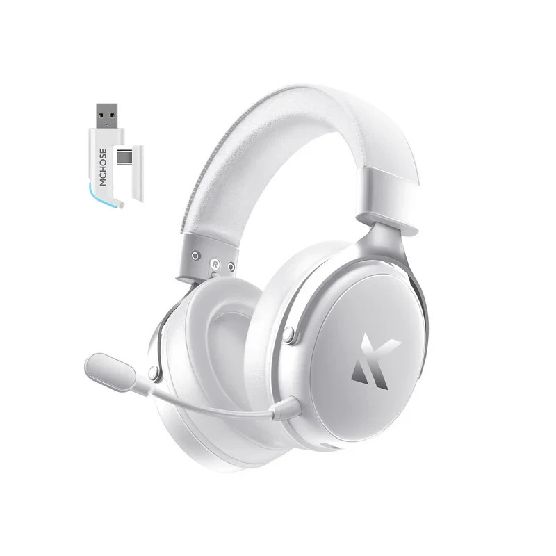 Безжични геймърски слушалки MCHOSE V9 Pro, 53mm, Bluetooth/2.4G, 2000mAh, 15ms Ultra Low Latency - HW-V9-5 - 2